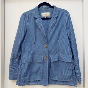 J.Crew Lightweight striped blazer/chore jacket